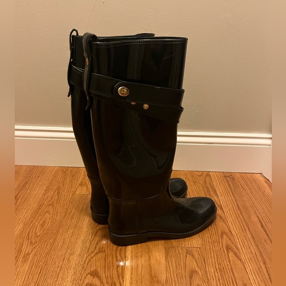 Coach rain boots with gold hardware - Picture 2 of 7